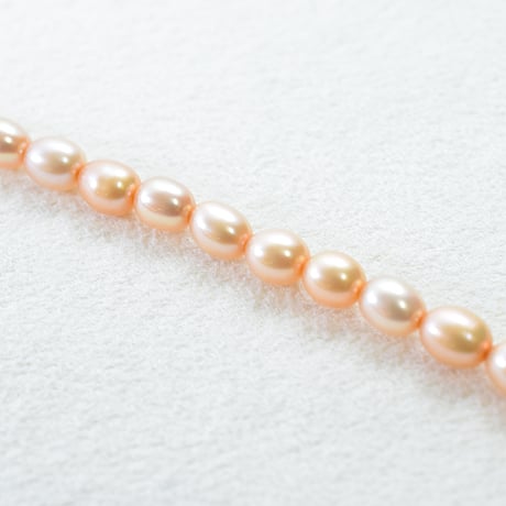 淡水パール　ブロンズ　ライス5～5.5mm　40㎝
