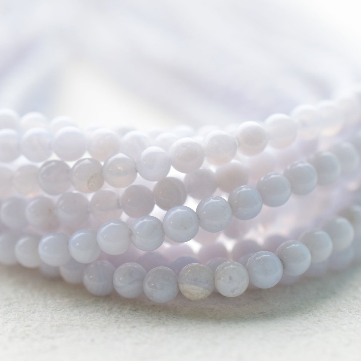 ブルーレースアゲート 3mm (丸玉) | beads lot