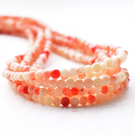 ナチュラルサンゴ MIXカラー　2～2.5mm 丸玉