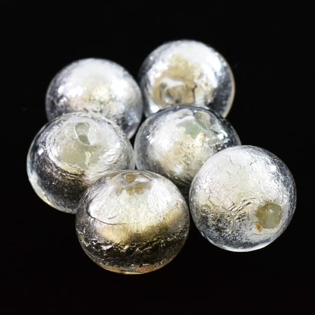 【ベネチアン】シルバーフォイル　ラウンド　約8ｍｍ/10ｍｍ/12ｍｍ/15ｍｍ