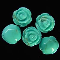 <20-3>トルコ石　ローズ型12mm【1個】