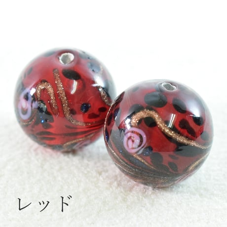 【全３色】チェコ製 ガラスビーズ　カルメン １２mm ２個