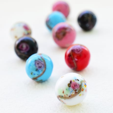 チェコ製 ガラスビーズルキノ １０mm ５個