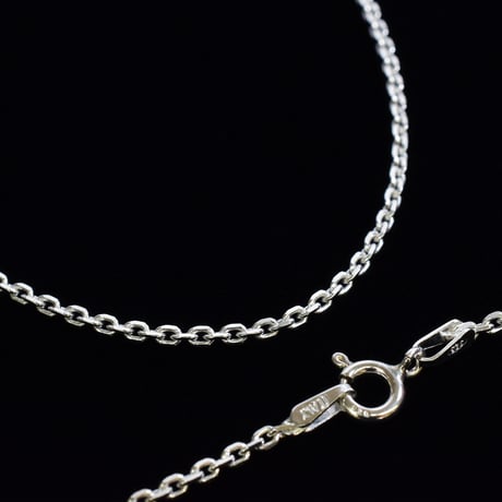 SILVER925　アズキ4面カットチェーンネックレス【40㎝】