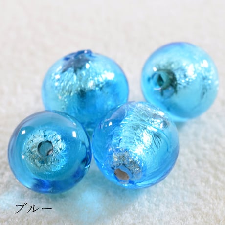 【ベネチアン】ラウンド　約８mm　シルバーフォイル