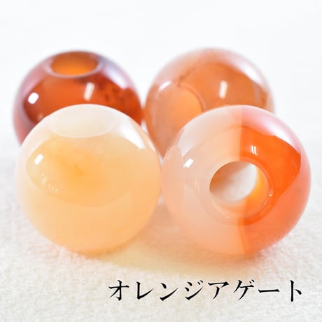 【全7種類】丸玉(大) 2個入 天然石 大穴ビーズ 約16mm 穴約6mm パワーストーン