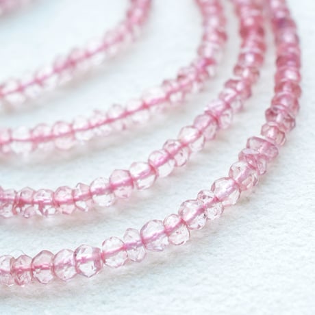 ピンクアメジスト ロンデルカット3×2mm