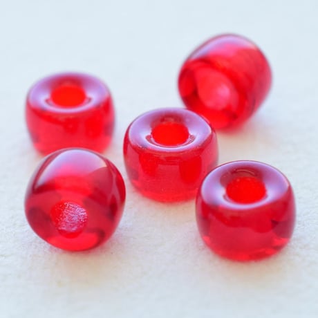 【全１１色】チェコ製 ガラス (大) クリアカラー ８×６mm ３０個