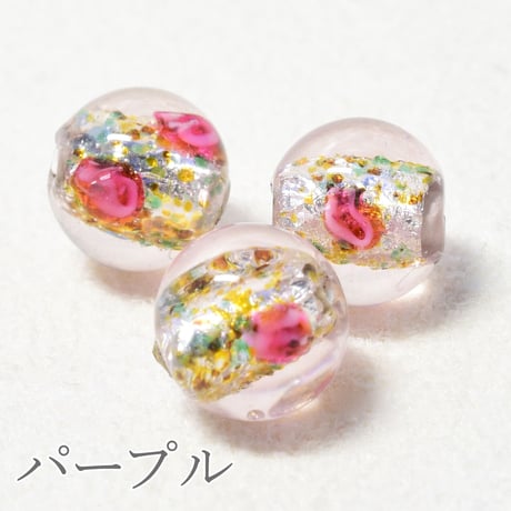 【全４色】チェコ製 ランプビーズ <ホイル> ８mm玉　５個
