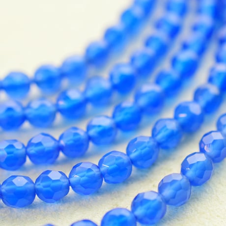 ブルーアゲート　ファセットカット4mm