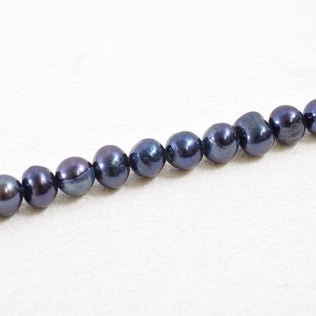 淡水パール　ブラック　エッグ　5～6mm　【36cm】