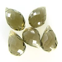 <22-3>スモーキークォーツ　カットドロップ11～12mm【1個】