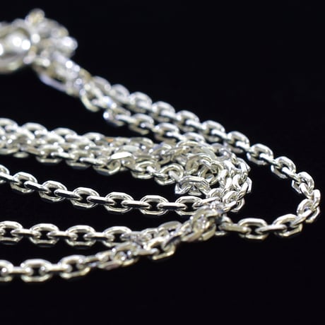 SILVER925　アズキ4面カットチェーンネックレス【40㎝】