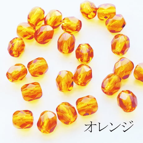 【全10色】チェコビーズ カット 5mm ガラスビーズ 100個入