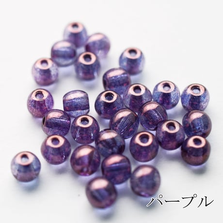 【全５色】チェコ製 ４mm玉 ラスターカラー　２０g