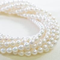 淡水パール エッグ 約5～5.5mm 【40cm】