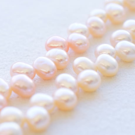 淡水パール オレンジ ドロップ 4.5～5mm
