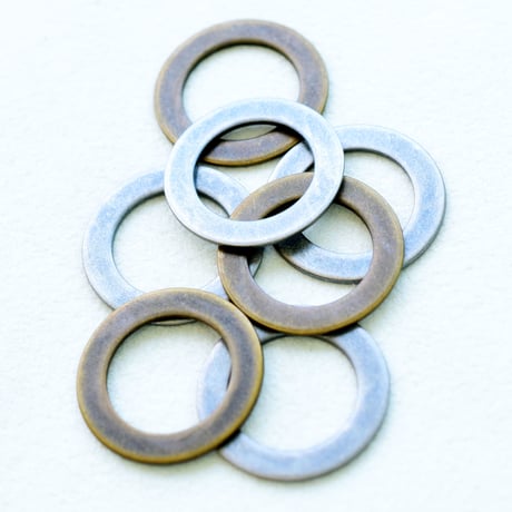 【全２色】メタルドーナツプレート21mm　(穴なし)・10個