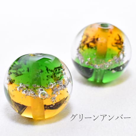 メテオグラス（隕石ガラスビーズ)  18mm 丸玉