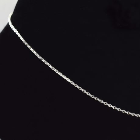 SILVER925　アズキ4面カットチェーンネックレス【40㎝】