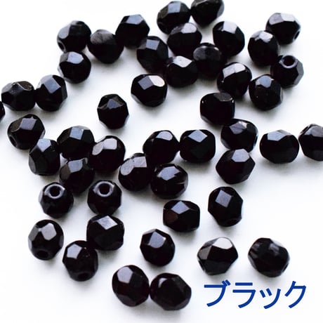 【全7色】チェコ製 カットビーズ4mm  100コ