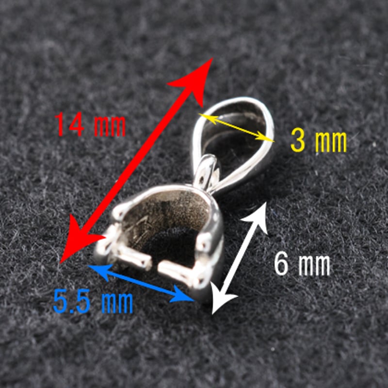 シルバー925 6mm幅 シェル型Aカンジョイントバチカン【2個】 | beads lot