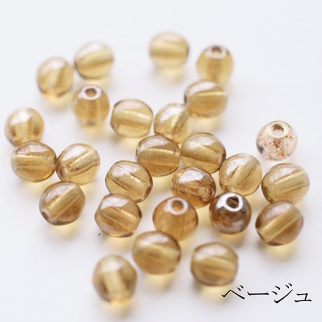 【全５色】チェコ製 ４mm玉 ラスターカラー　２０g