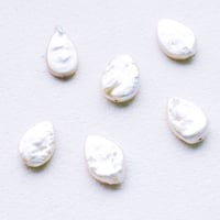 淡水パール  ホワイト  ドロップ 12～15mm 厚5～7㎜【2個】