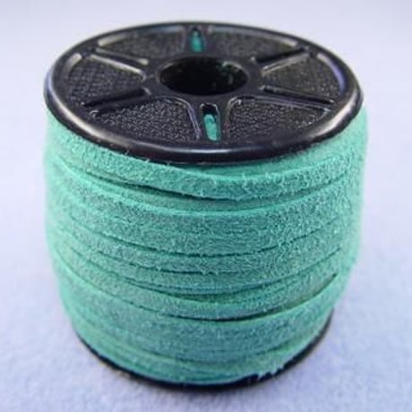 【山羊革スエード紐】3mm×約25m巻（ナチュラル／ライム／ターコイズ）