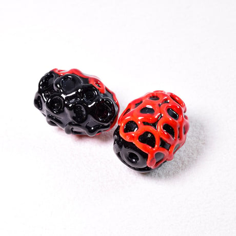 【ベネチアン】　カテリーナ　ブラック＆レッド　　約19ｍｍ