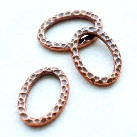 【全３色】打ち出しオーバルリング18×13mm　3個