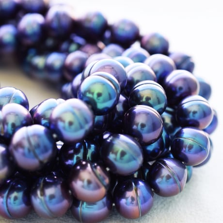 淡水パール ピーコック バロック 横サークル 9.5~11㎜