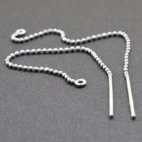 SILVER925 アメリカンピアス　ボールチェーン　【３ペア】