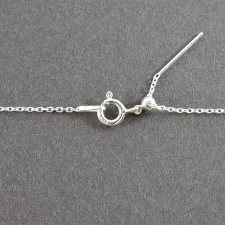 SILVER925　スライドピンチェーン　アズキ4面カット　1mm幅　50cm