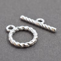SILVER925　マンテル　ストライプ　9.5mm　【1個】