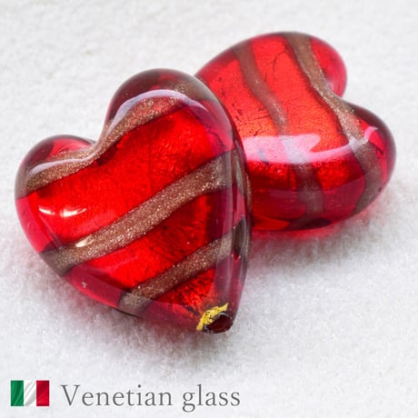 【ベネチアン】ハート 約14.5㎜×14㎜