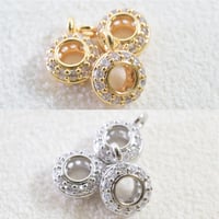 ミル打ちジルコニア　カン付きリング 8×４mm 3個