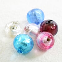 【ベネチアン】ラウンド　約８mm　シルバーフォイル