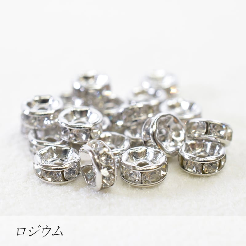 ロンデル クリスタル 5mm 5ミリ 50011 50011 ラインストーンロンデル 5mm 20個 | 国内メッキ加工 | ロジウム