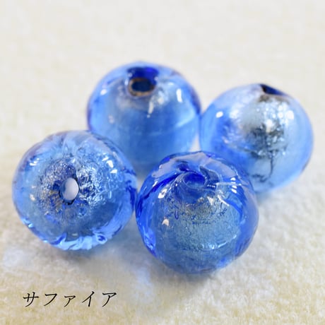 【ベネチアン】ラウンド　約８mm　シルバーフォイル