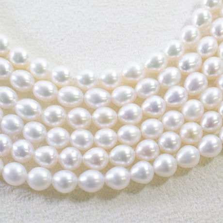 淡水パール エッグ 約5.5～6mm 【40cm】