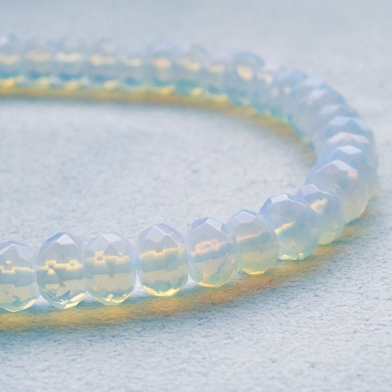 シンセティックオパール カットロンデル 5×8mm | beads lot