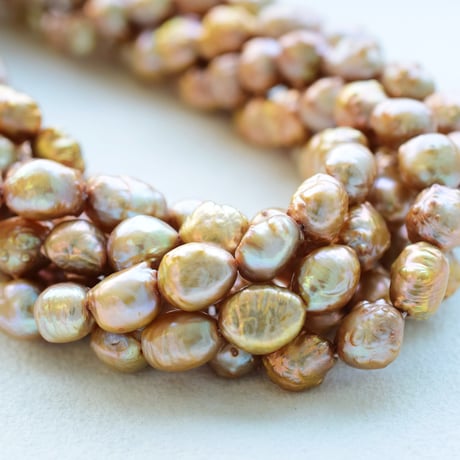 淡水パール ゴールド バロック 7～10mm