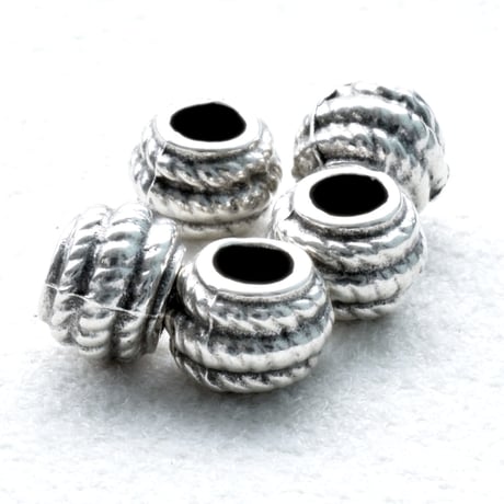 メタルビーズモチーフ【X3979・10個】シルバー