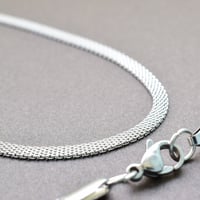 ステンレス製チェーン №9 フラットリボン  50cm【3本セット】