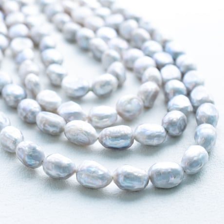 淡水パール シルバーグレー ナツメ カット 13～16mm