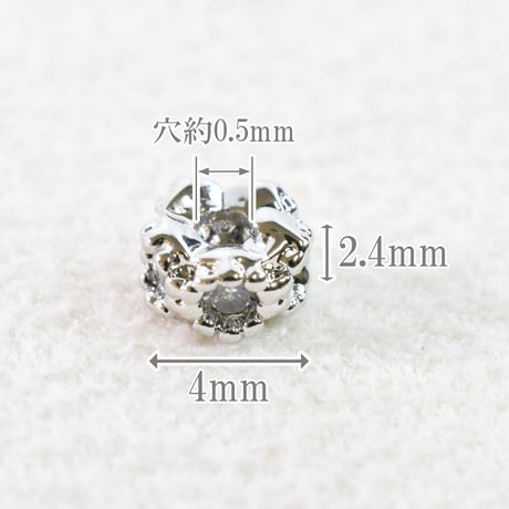 ミル打ちジルコニア　ロンデル4mm　6個
