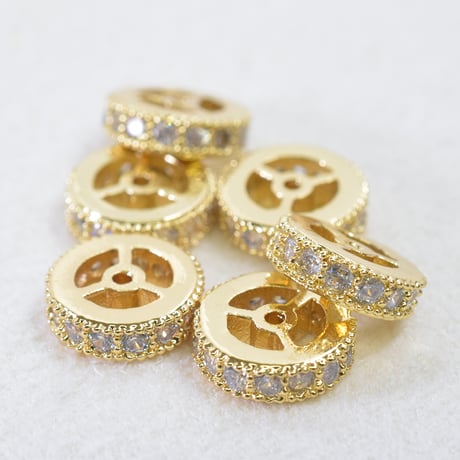 ミル打ちジルコニア　ロンデル8×2.5mm　【6個】