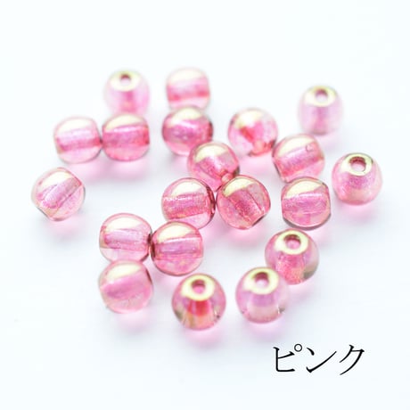 【全５色】チェコ製 ４mm玉 ラスターカラー　２０g