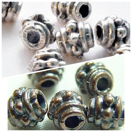 【全２色】メタルビーズモチーフX4058  【20個】